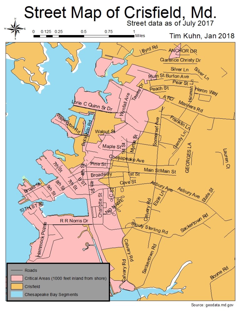 Crisfield Walking Map